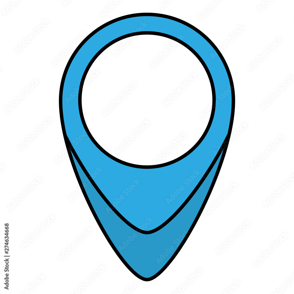Poster pin pointer location isolated icon