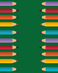 set of colors pencils school