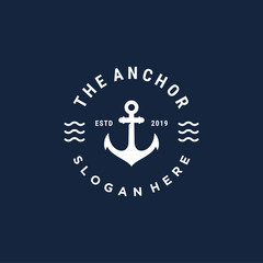 anchor symbol vector logo design © bagus