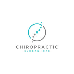 chiropractic symbol vector logo design - obrazy, fototapety, plakaty