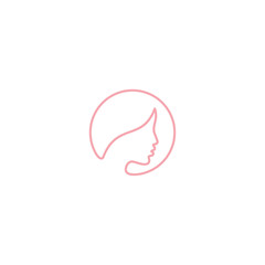 beautiful woman vector icon logo design