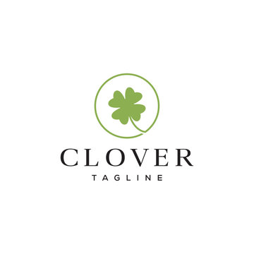 clover leaves vector icon logo design
