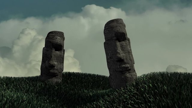 Easter island concept, CGI