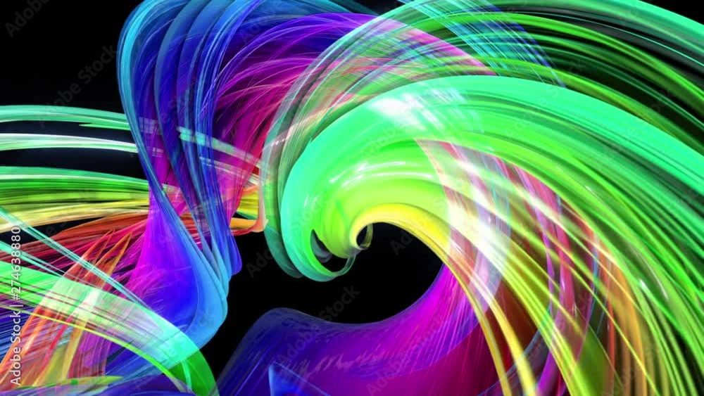 Aufkleber abstract lines in motion as seamless creative background. colorful stripes twist in a circular forma