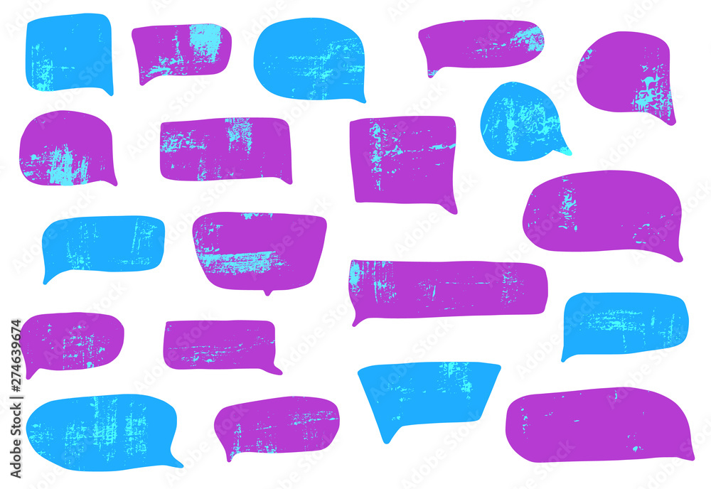 Poster set of speech bubbles for text. vector elements.