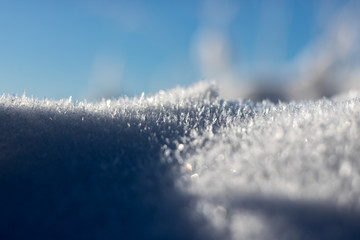 Macro of a Snow-Covered Ground