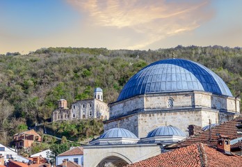 Fototapeta premium Mosque With Blue Roof