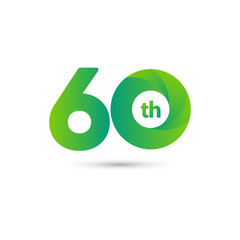 60 Year Anniversary Celebration Vector Template Design Illustration