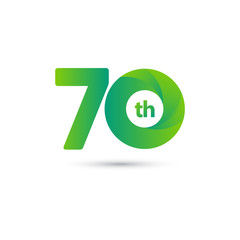 70 Year Anniversary Celebration Vector Template Design Illustration