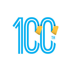 100 Year Anniversary Celebration Vector Template Design Illustration