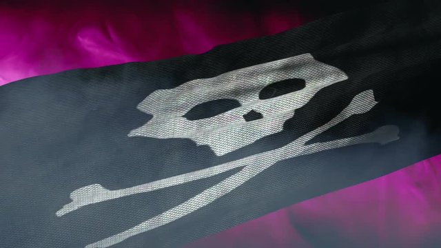 Pirate flag animation, jolly roger