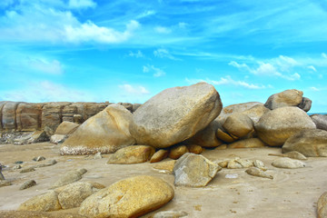 The water dropped, saw the stone clear. And the beautiful sky