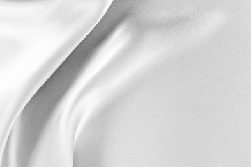 Plakat The texture of the satin fabric of white color for the background