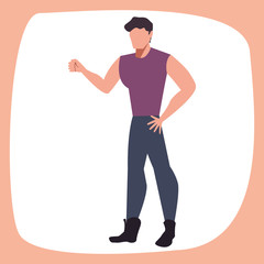 man character male casual clothes