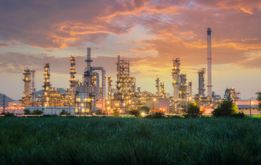 .Landscape of Oil and Gas Refinery Manufacturing Plant., Petrochemical or Chemical Distillation...