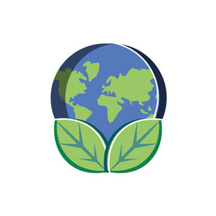 Obraz premium Isolated planet with leaves design