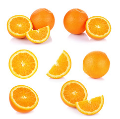 Orange fruit isolated on white background