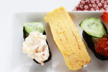 Japanese food, assorted gourmet sushi