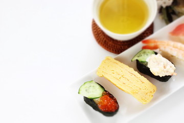 Japanese food, assorted gourmet sushi