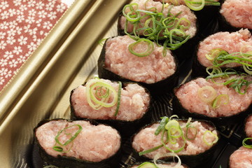 Japanese food, tuna fish sushi