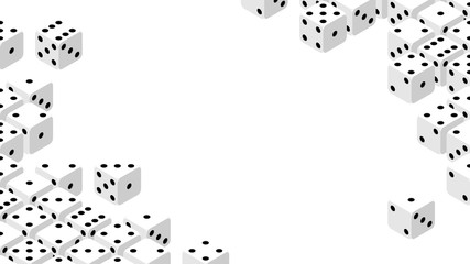 3D isometric Dice, Risk of Bet concept design illustration isolated on white background with copy space, vector eps 10