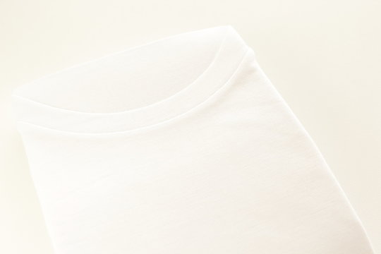 White Tee shirt on white backgound for underwear image