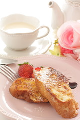 Homemade strawberry and French toast