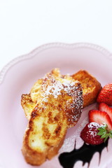Homemade strawberry and French toast