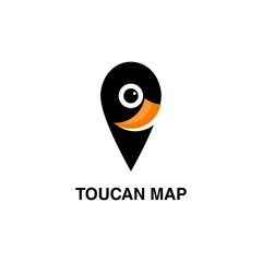 toucan map logo design