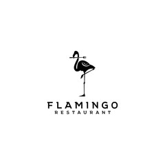 flamingo restaurant logo design