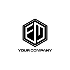 em initial octagon logo design