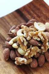 Mixed nuts, walnut and almond