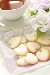 Heart shaped cookie with copy space