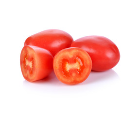 cherry tomatoes isolated on white background.