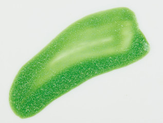 Sparkle light green paint stroke