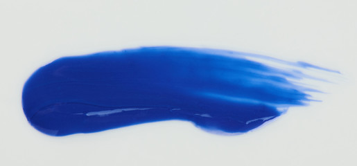 Blue trace paint stroke