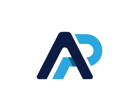 AP, PA, initial logotype creative template design