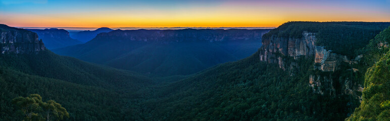 blue hour at govetts leap lookout, blue mountains, australia 19