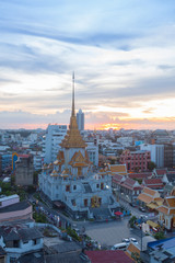 Wat traimitr withayaram temple in bangkok Thailand