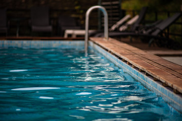 Outdoor pool in the tropical area