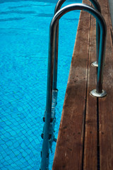 Fototapeta na wymiar Outdoor pool in the tropical area