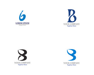 Creative B letter logo business template vector