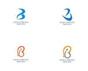 Creative B letter logo business template vector
