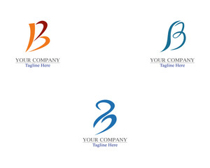 Creative B letter logo business template vector