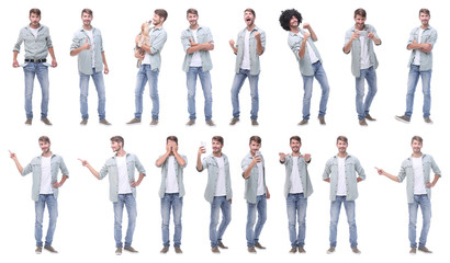 Obraz premium collage of photos of a modern handsome guy.