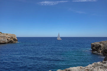 Sailboat sailing on the sea