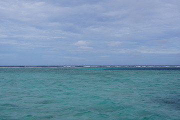 View of the sky and the Indian Ocean in cloudy weather