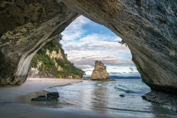 Foto auf Acrylglas Blick von der Höhle bei Cathedral Cove, Coromandel, Neuseeland 30 © Christian B.