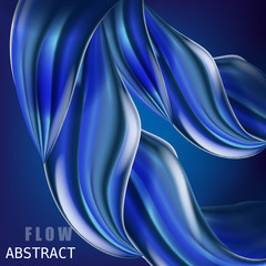 Modern fluid gradient colorful flow composition. Trendy abctract shapes poster, baner, template