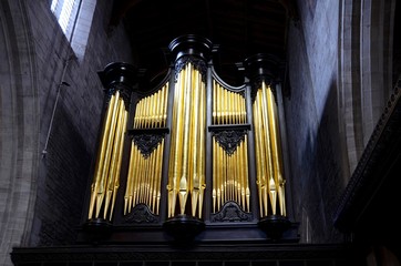 Pipe organ, St Laurence's church, Ludlow, England